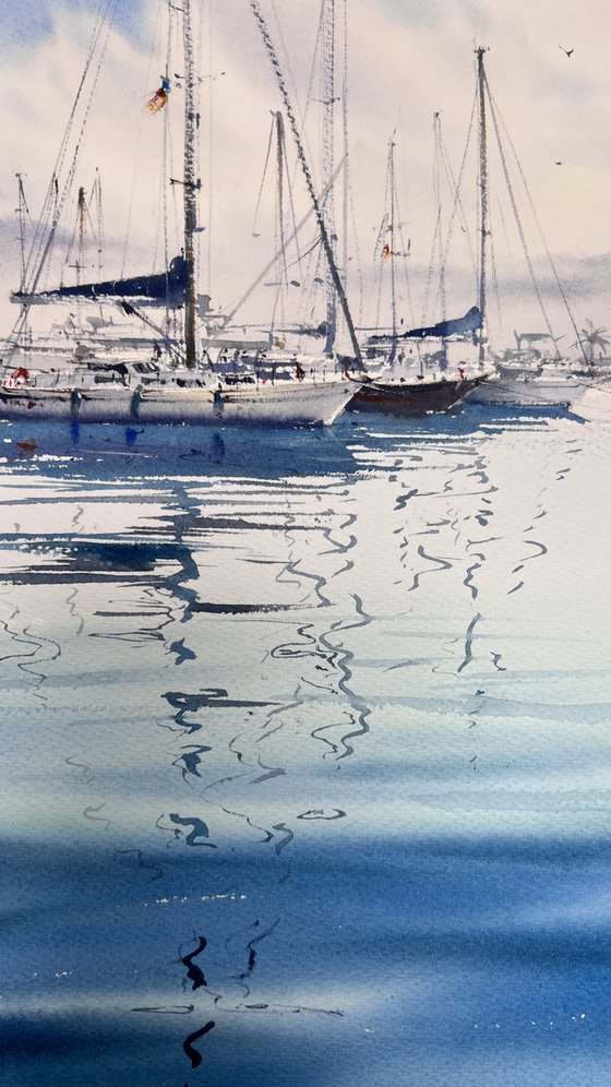 Yachts in the Morning Haze
