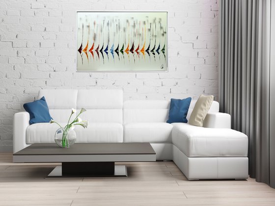 White Summer II  - Abstract Art - Acrylic Painting - Canvas Art - Framed Painting - Abstract Sea Painting - Ready to Hang