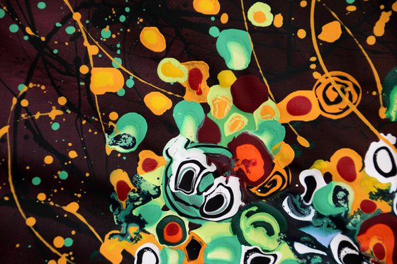 Murrina's Dance #4 - Extra large original floral abstract painting