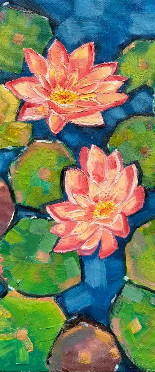 2 Water lilies by Amita Dand