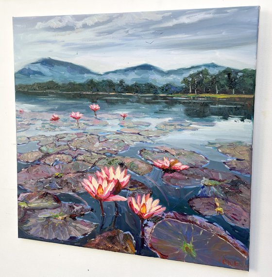 "Lake with lilies"