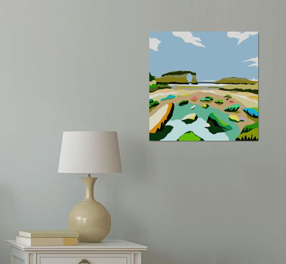 Las Catedrales beach/ Playa de As Catedrais  (pop art, landscape)