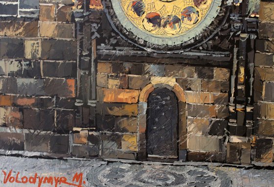 Old clock of the city of Prague.