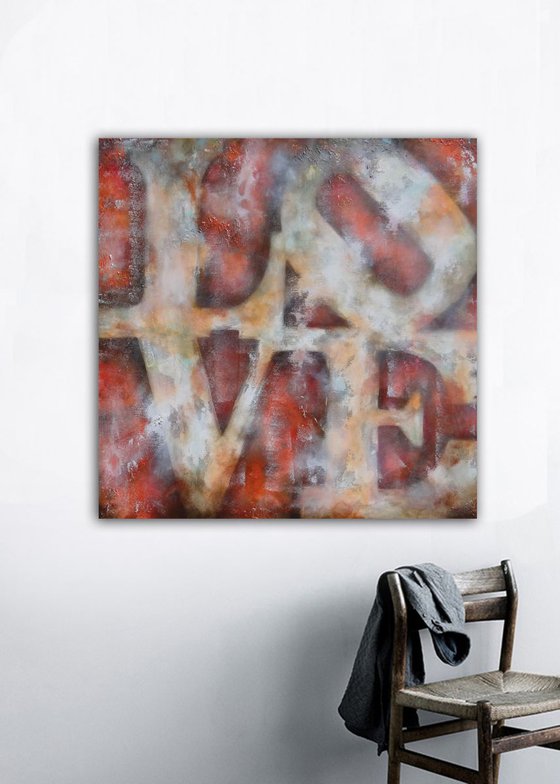 love in copper (100 x 100 cm)