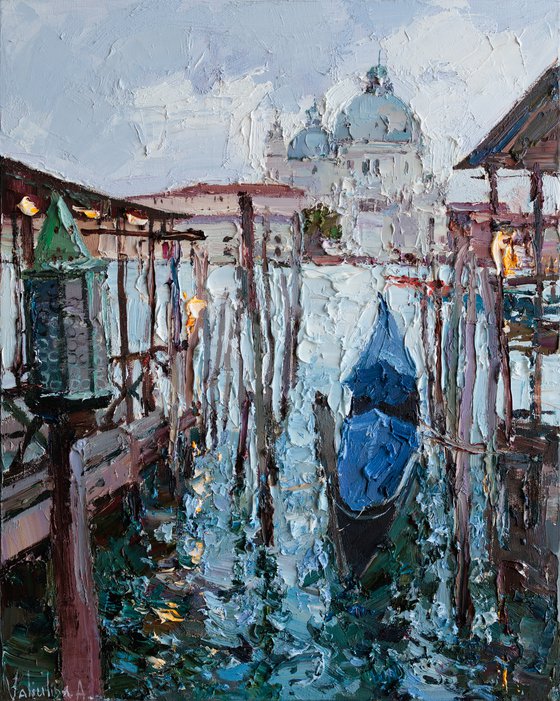 Gondola in Venice painting