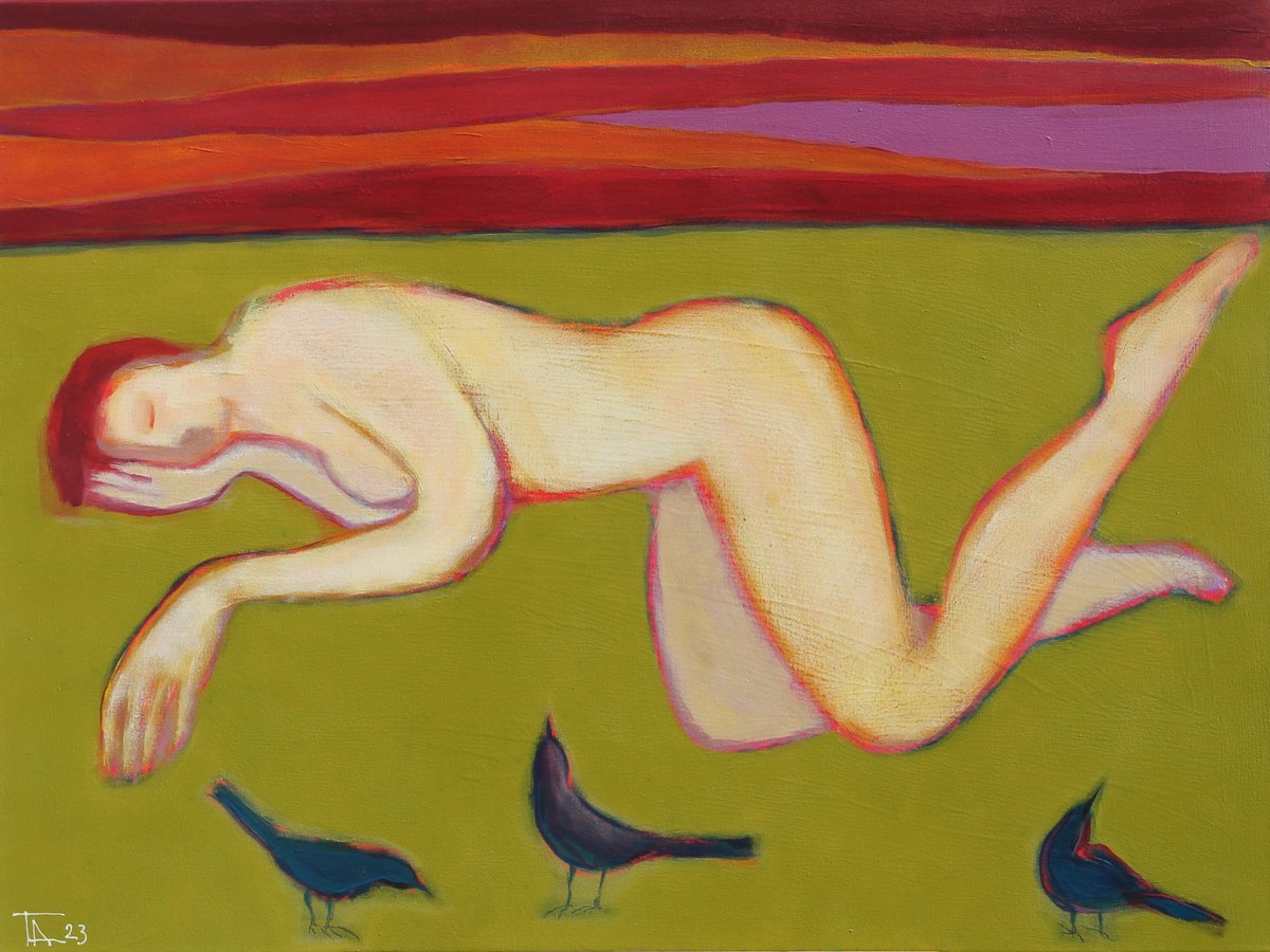 Sleeping. By Tatjana Auschew, 31 X 24, Artwork For Sale On Artfinder