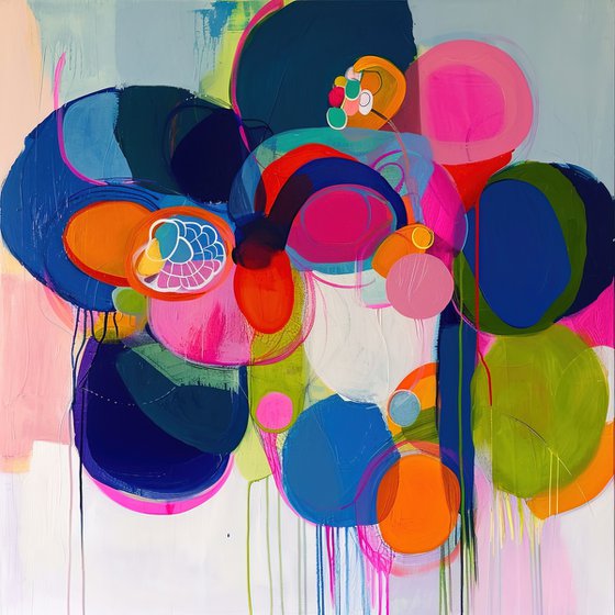 Painting of bold and bright circles 2901242
