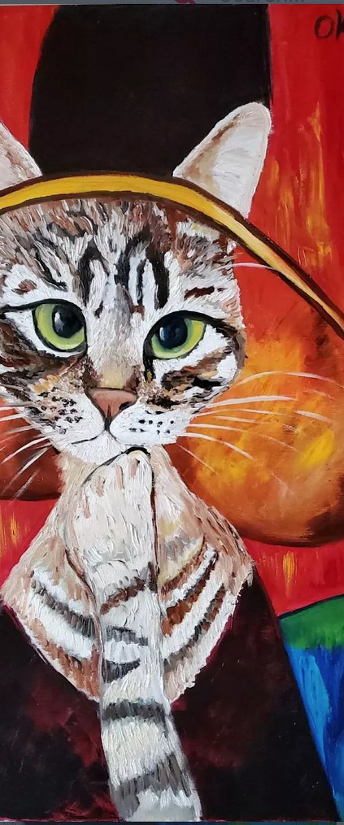 Cat Amedeo Clemente Modigliani by Olga Koval