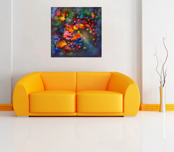 "Evening Flower Dance" Large Painting