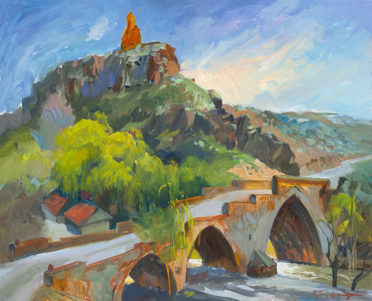 Bridge To The Hilltop Sanctuary By Artur Martirosyan, 32 X 26, Artwork For Sale On Artfinder