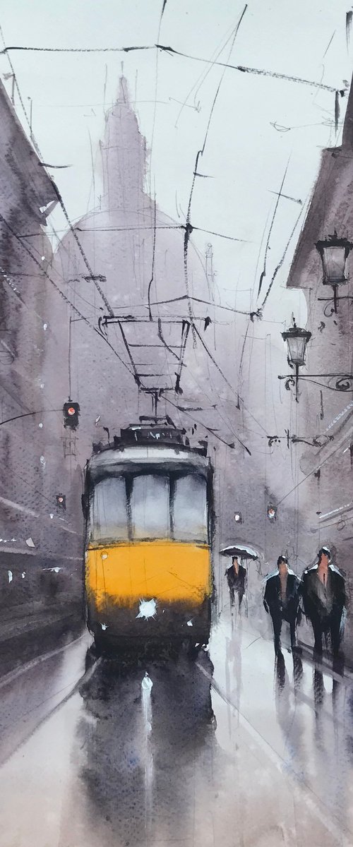 A Rainy-day Ride on Streetcar by Swarup Dandapat