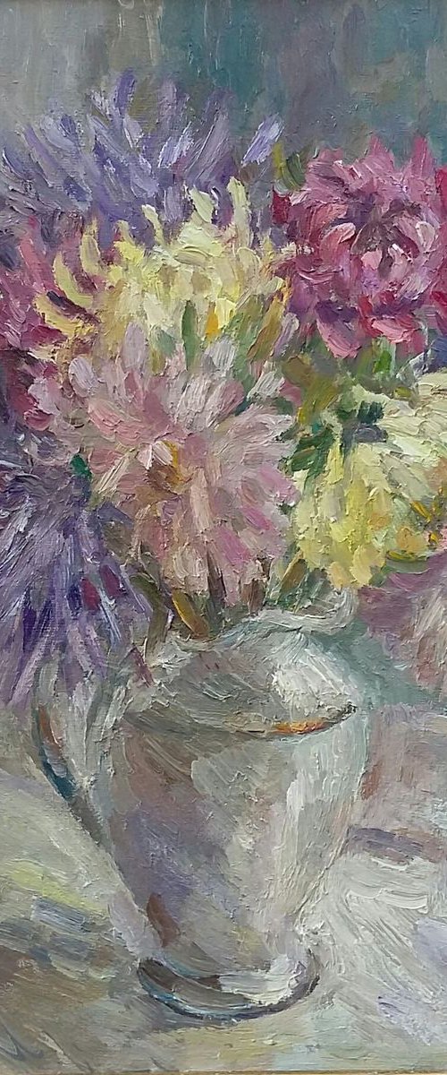 Asters in the pitcher by Elena Klyan