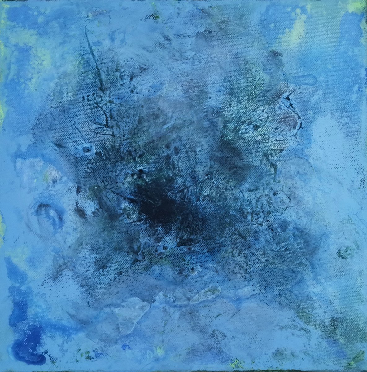 Organic Botanical Acrylic Painting By Doris Duschelbauer, 12 X 12, Emotions Iv, Original Artwork