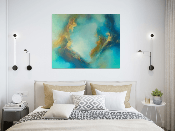 Angels are Falling (Abstract oil painting 100cm X 80cm)