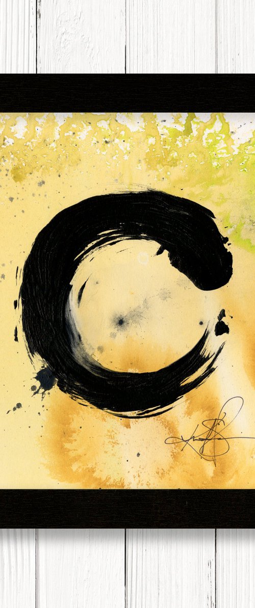 Enso Tranquility 11 - Framed Zen Circle Art by Kathy Morton Stanion by Kathy Morton Stanion
