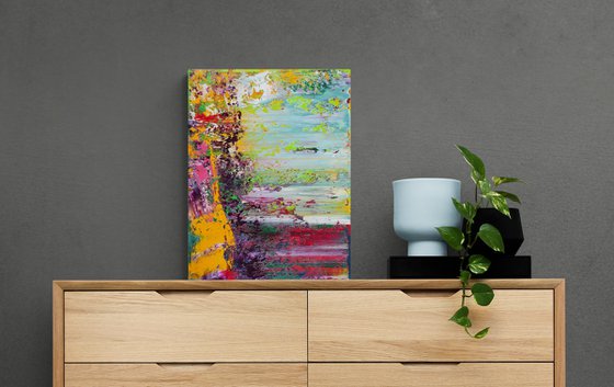 45x35 cm Small Abstract Painting Original Oil Painting Canvas Art