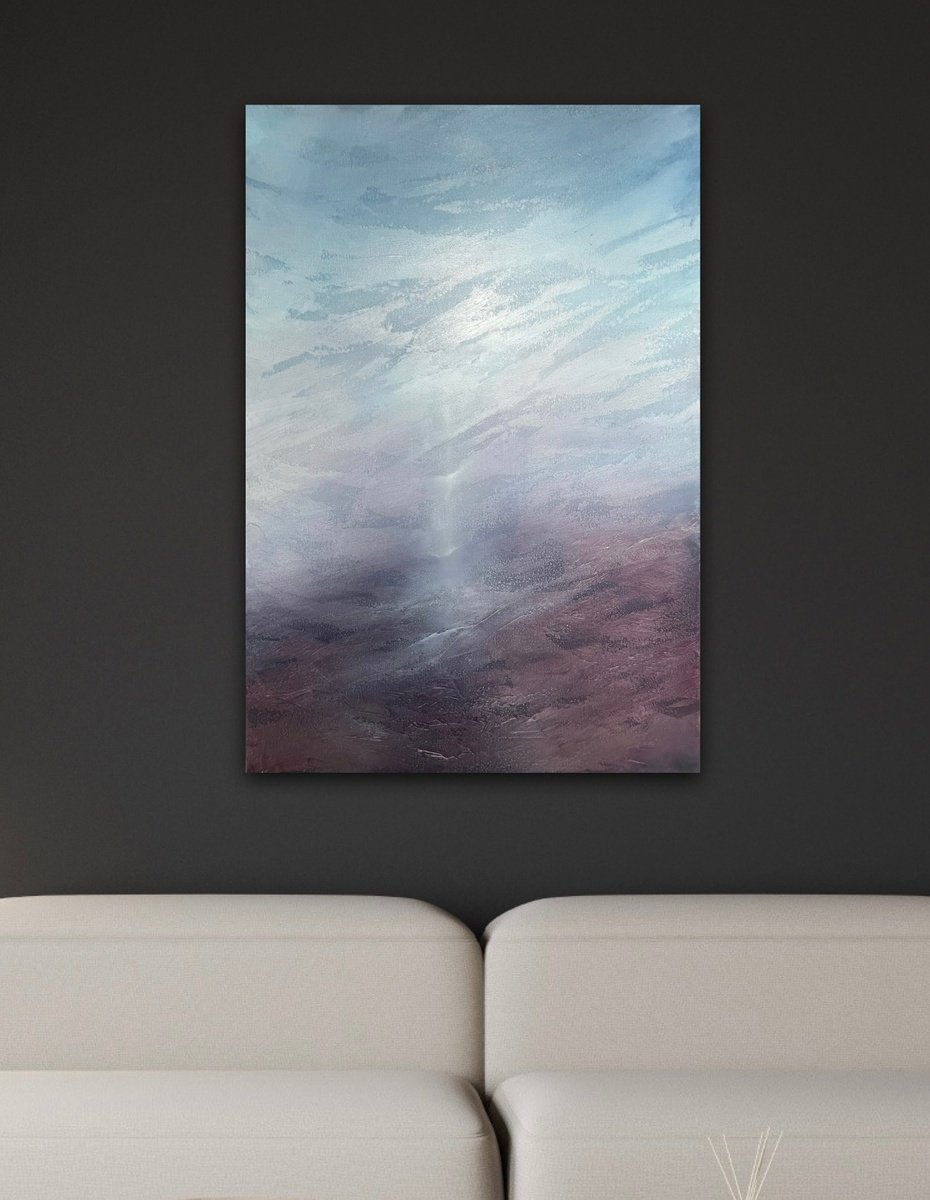 Impressionistic Landscape Oil Painting By Suzanne Williams, 24 X 36", Sora, Original Artwork