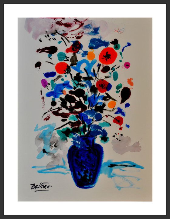 Le vase bleu outremer /11,81 x 15,75 in.(30x40cm) / 2018