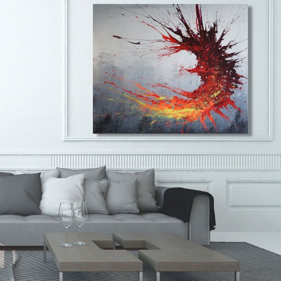 Twisting Fire III (Spirits Of Skies 120127) (120 x 100 cm) XXL (48 x 40 inches)