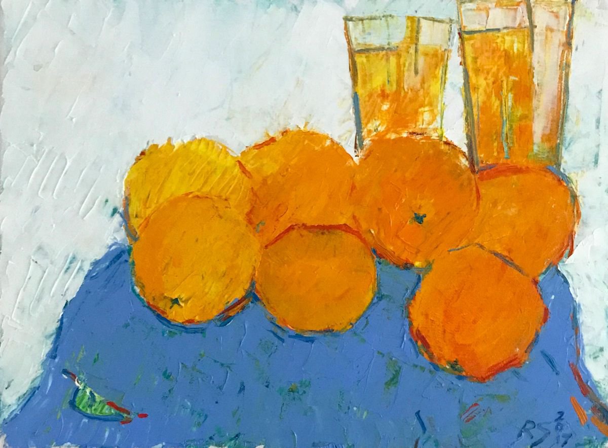 Orange and oranges by Roman Sleptsuk