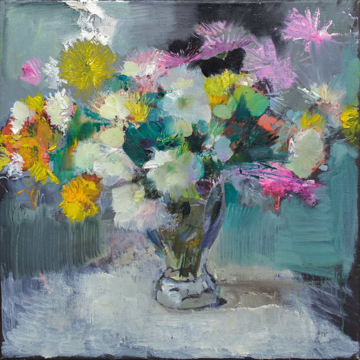 Summer flowers in vase by Mykola Samoilenko