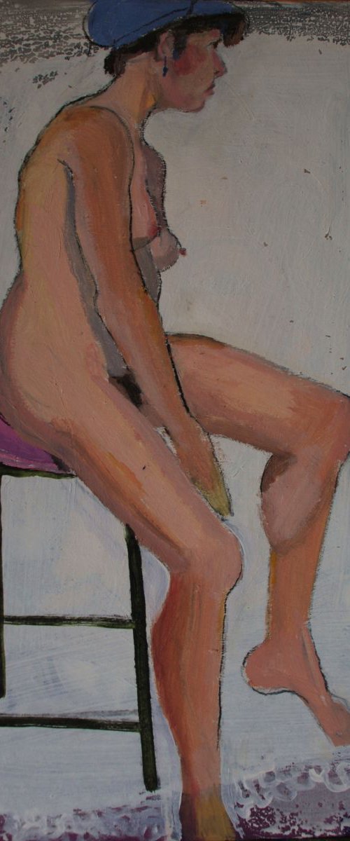 Nude girl with cap by Christine Callum  McInally