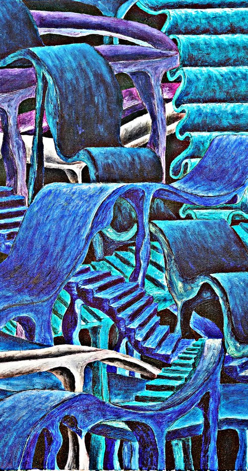 A labyrinth in blue. by Jesús Gómez