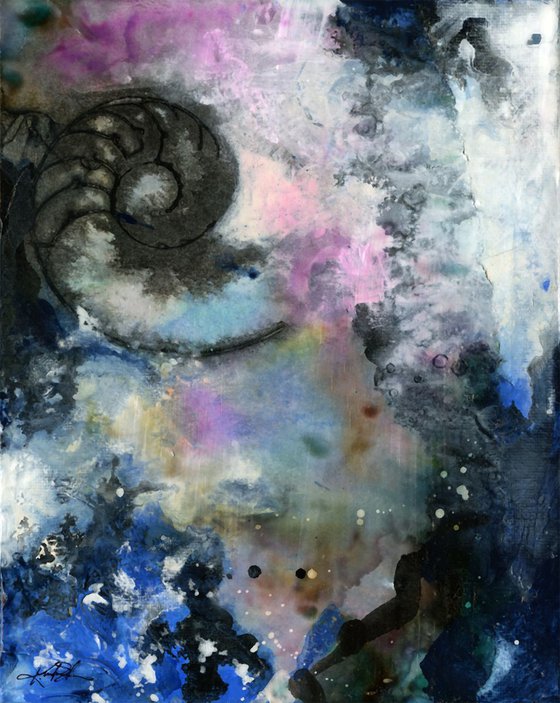 Sea Dreams 7 - Nautilus Shell Painting by Kathy Morton Stanion