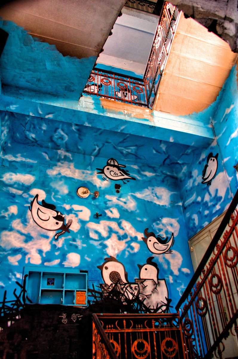 Photorealistic Cityscapes Photograph By Marc Ehrenbold, 30 X 40", Staircase Nest, Original Artwork