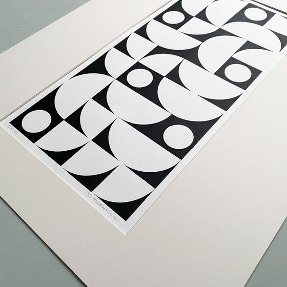 Original Screen Print | 40 x 50cm | MOUNTED | Abstract Original Print | Mid-Century art | Modern Silkscreen Print | Minimal Geometric