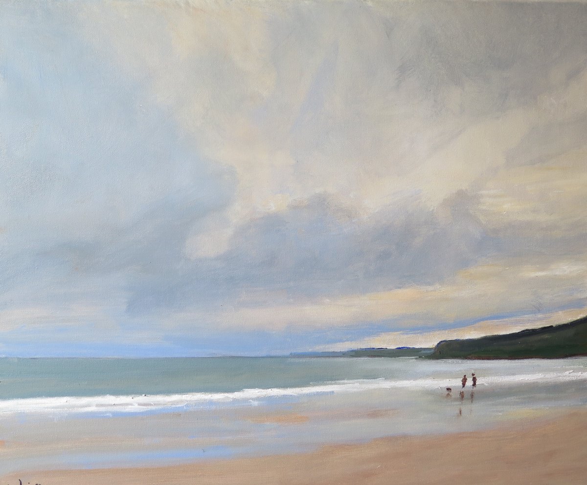 Impressionistic Landscape Oil Painting By Malcolm Ludvigsen, 30 X 24", Scarborough, Oct 21, Original Artwork