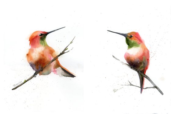 Hummingbird Diptych
