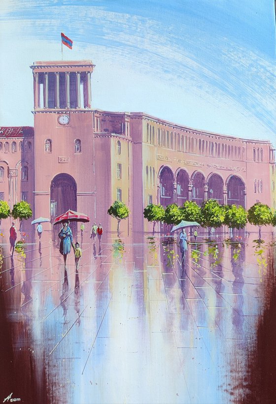 Rainy Day in Republic Square