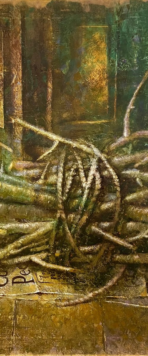 Rustic wood pile by Yulia Odukalets