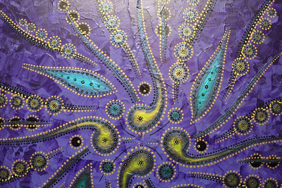 Abstract shapes movement / Purple