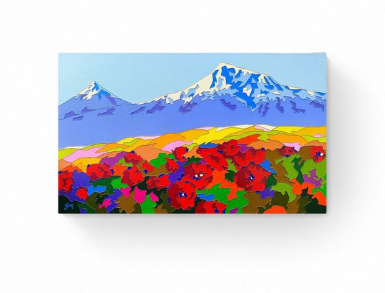 Poppy field of Mount Ararat