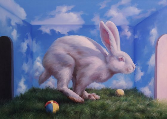 "On the edge of a blue dream"