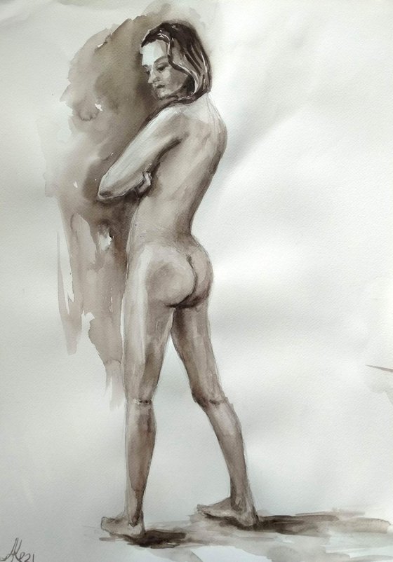 One. Nude woman