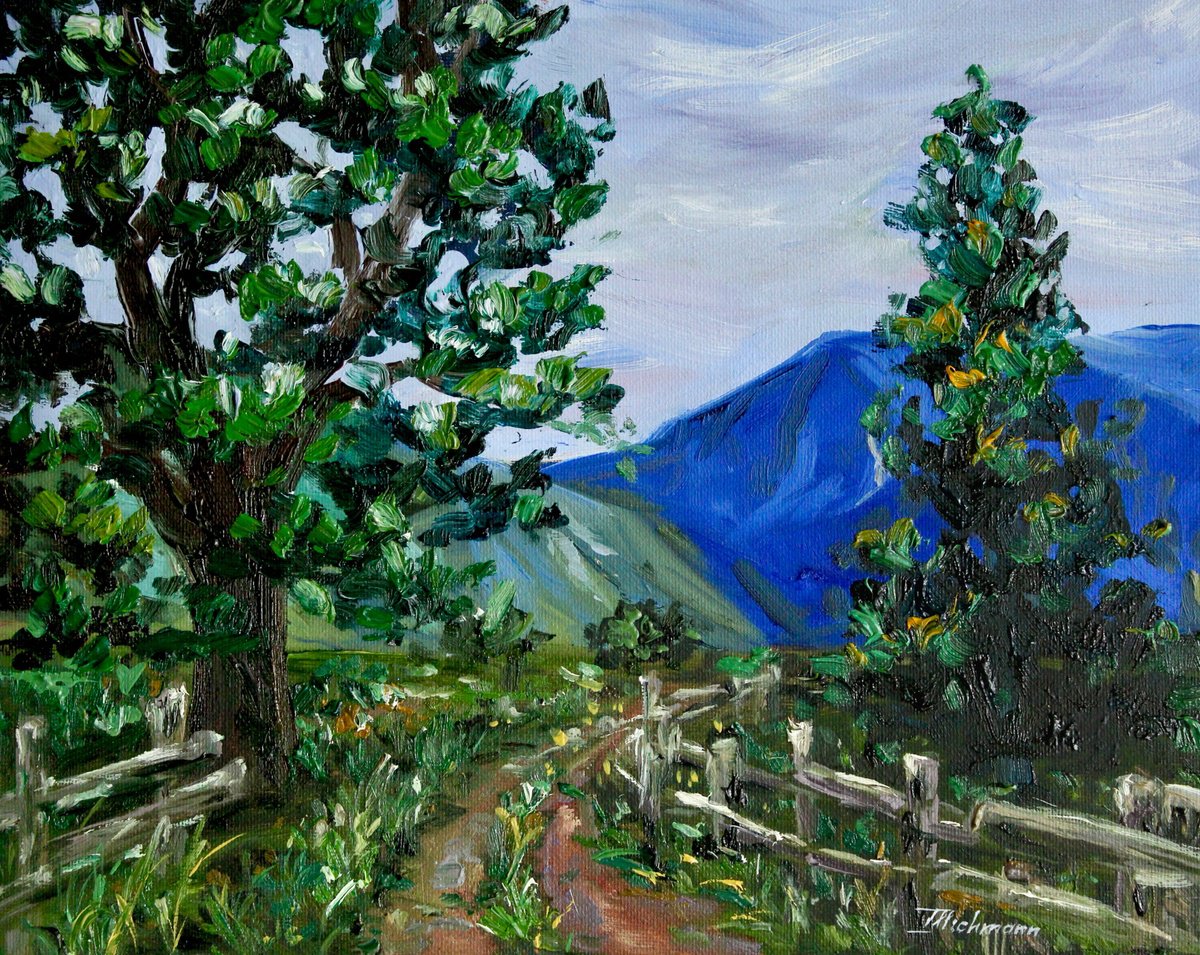 Impressionistic Landscape Oil Painting By Liza Illichmann, 12 X 9", Lazeshchyna, Original Artwork
