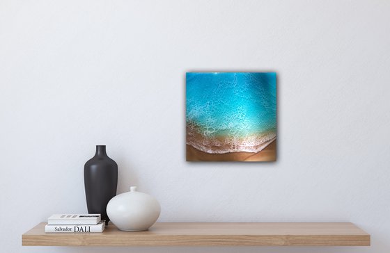 White Sand Beach - Hold me tight - Seascape Painting