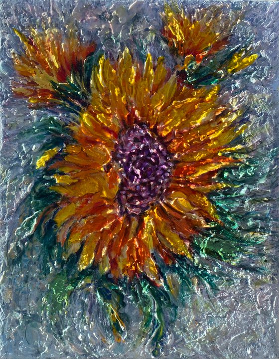 Sunflower Impasto Palette Knife