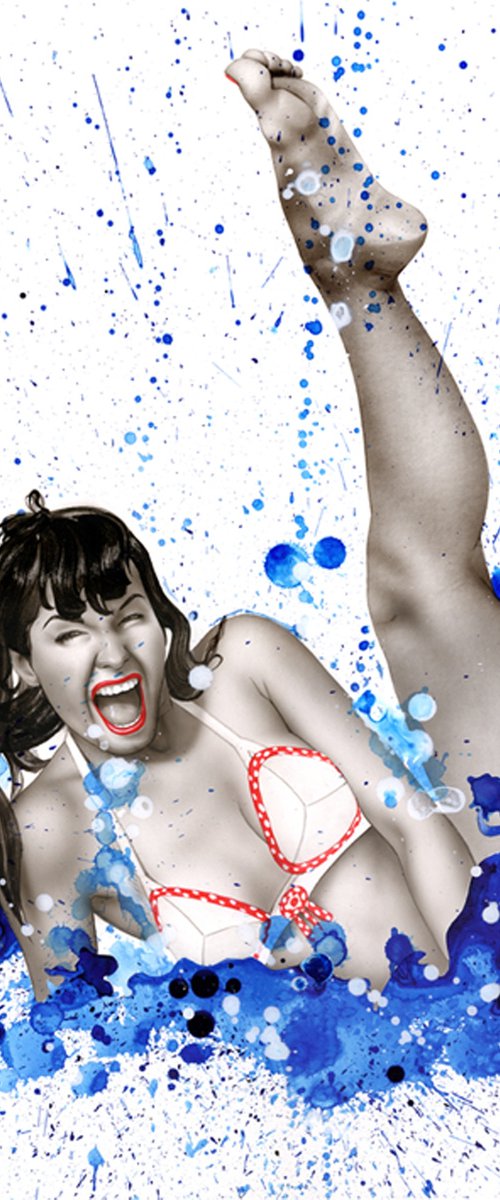 Betty Page in Water by Sara Horwath