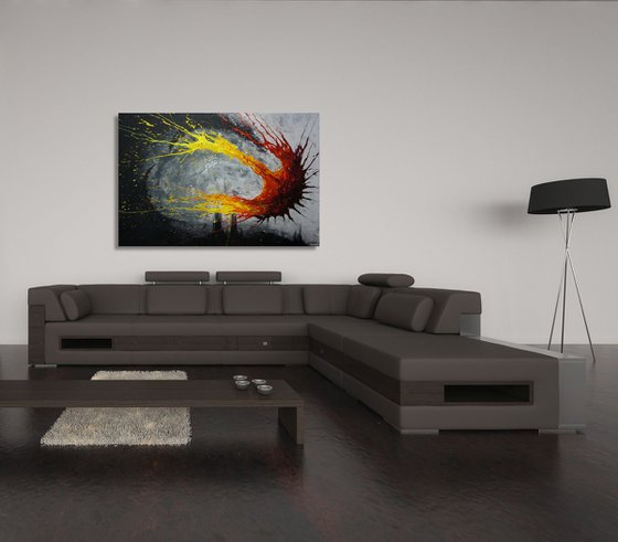 Twisting Fire VII (Spirits Of Skies 150193) - 150 x 100 cm - XXL (60 x 40 inches)