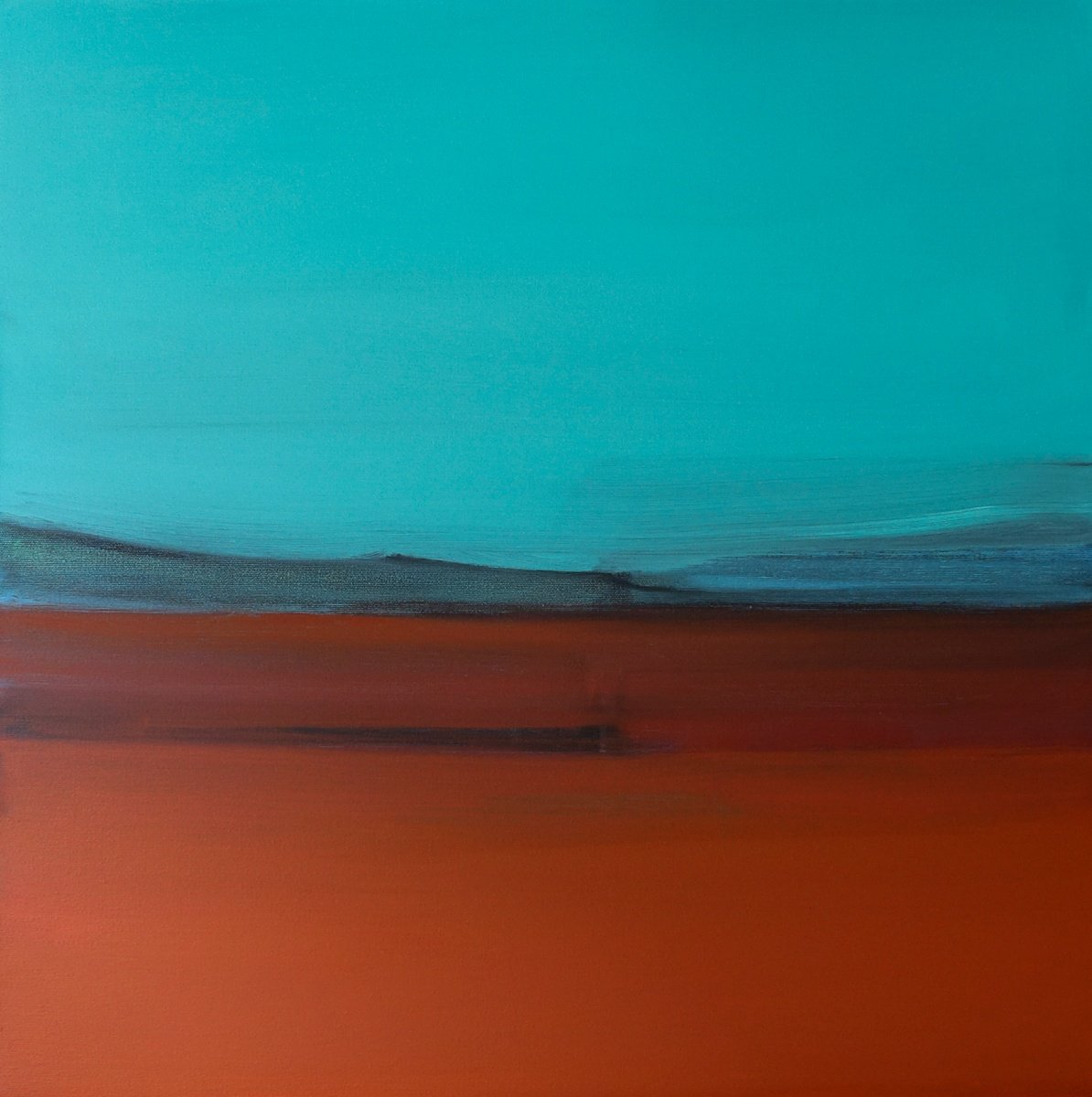 Abstract Acrylic Painting By Pier Maurizio Greco, 24 X 24", Terrarossa, Original Artwork