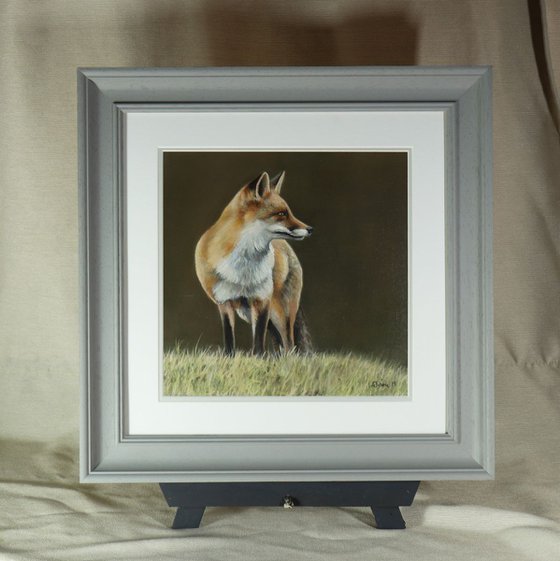 King of Foxes,  Fox Painting, Animal Artwork Framed and Ready to Hang