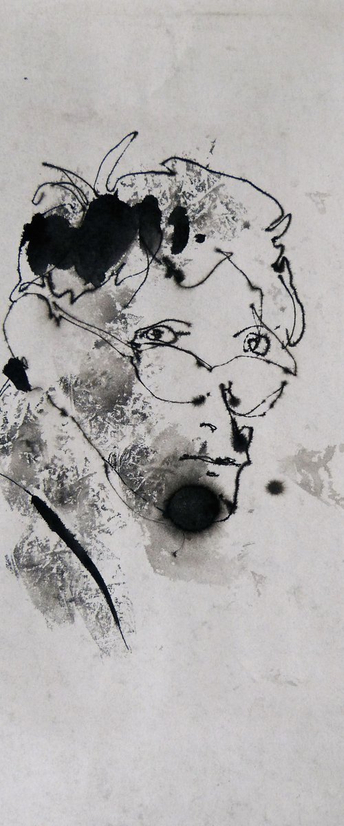 SELF-PORTRAIT, 24x32 cm by Frederic Belaubre