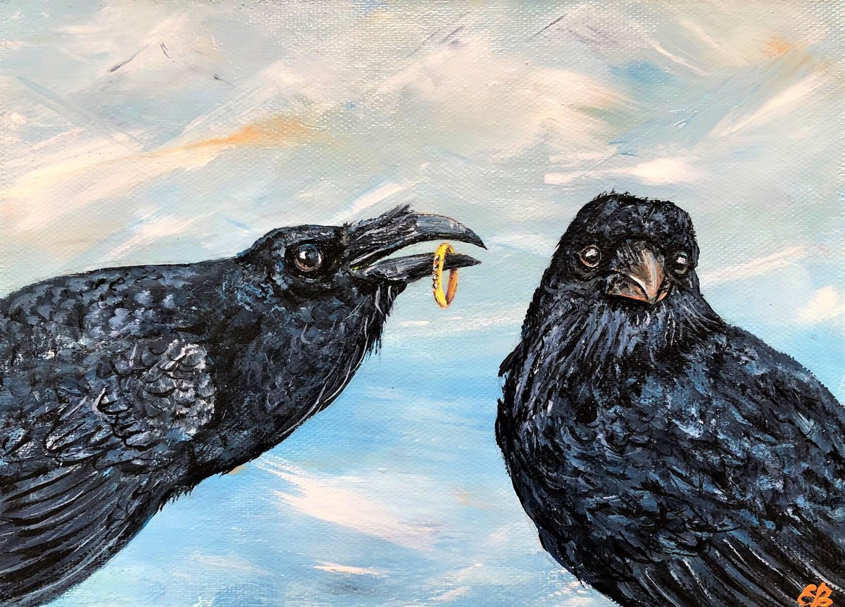 Photorealistic Animal Acrylic Painting By Lena Smirnova, 10 X 8", Will You Marry Me?, Original Artwork