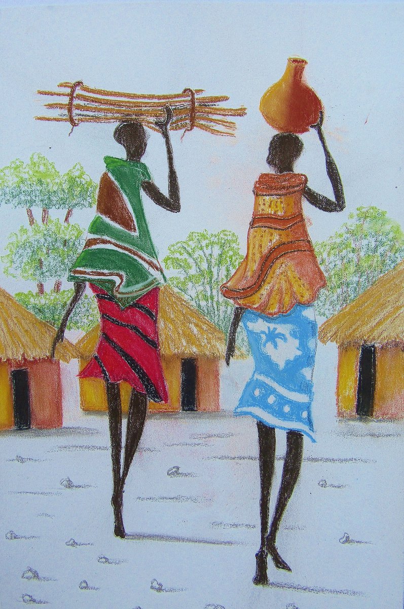 African Village by Linda Burnett