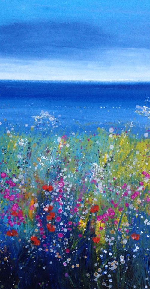 Ocean And Hedgerows by Laure Bury