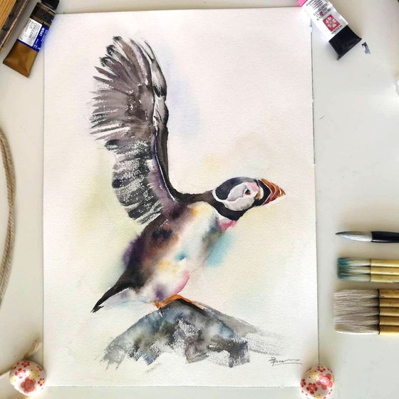 Puffin Diptych